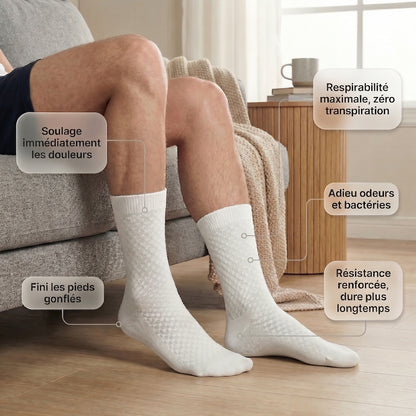 Chaussettes de compression en bambou — Fini les pieds fatigués
