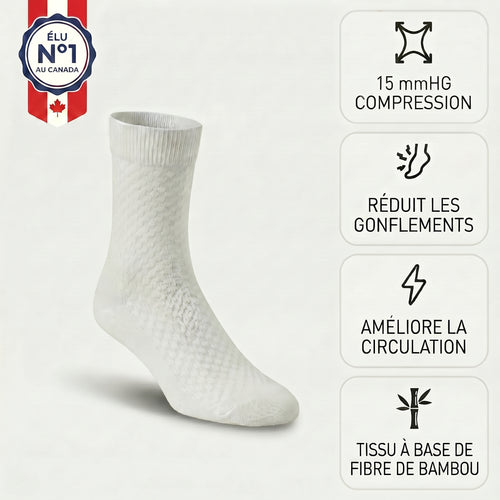 Chaussettes de compression en bambou — Fini les pieds fatigués