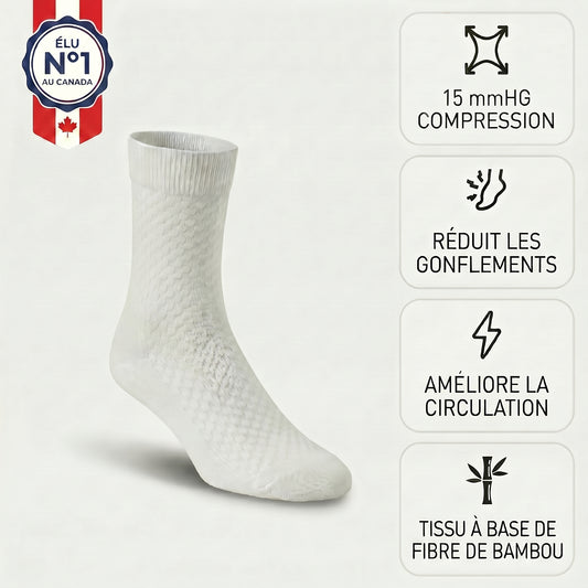 Chaussettes de compression en bambou — Fini les pieds fatigués
